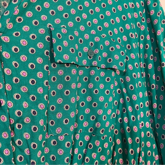 Torrid Emerald Long Sleeve Shirt Dress Plus Size 4X Business Casual Holiday - Picture 5 of 7